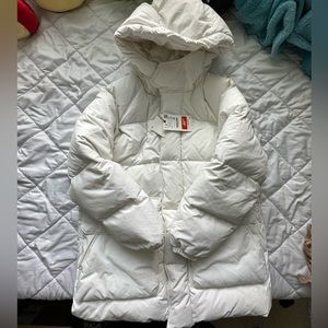Zara kids puffer coat cream size kids 13-14